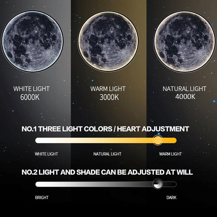 3D Moon Wall Light