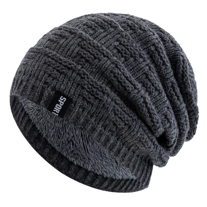 FrostStripe Knit Beanie