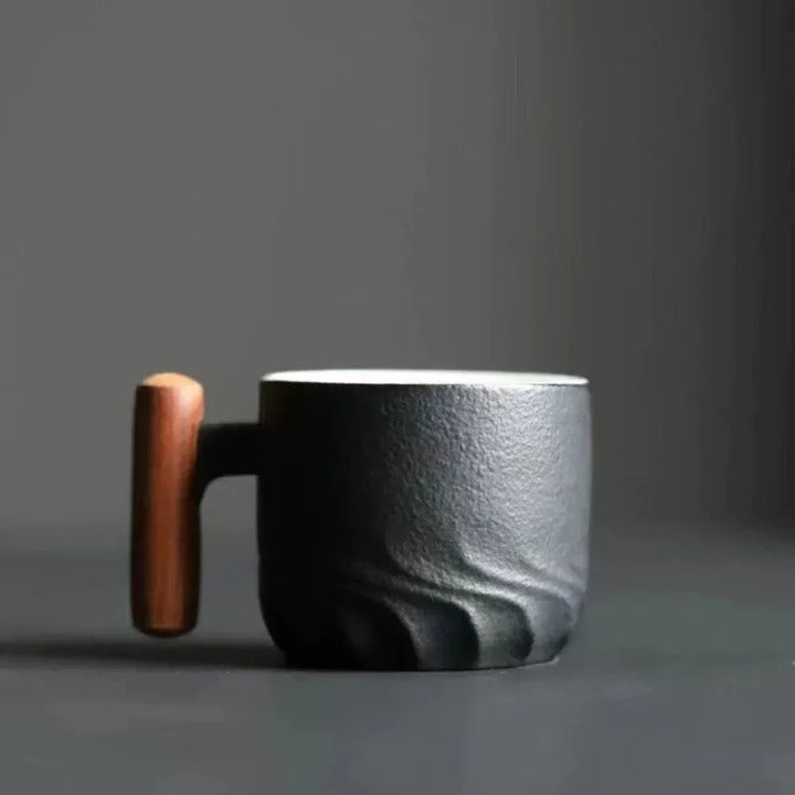 Ceramic Cup with Wooden Handle