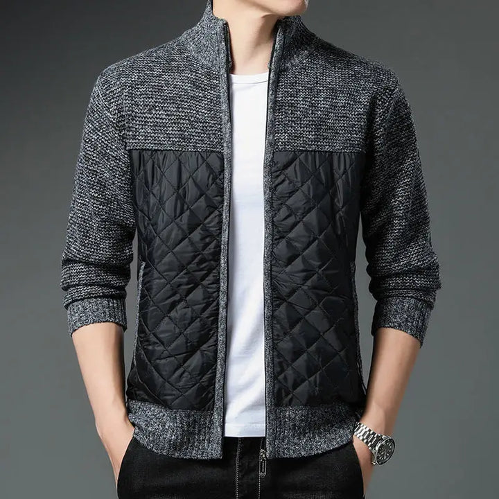 Patchwork Knit Jacket