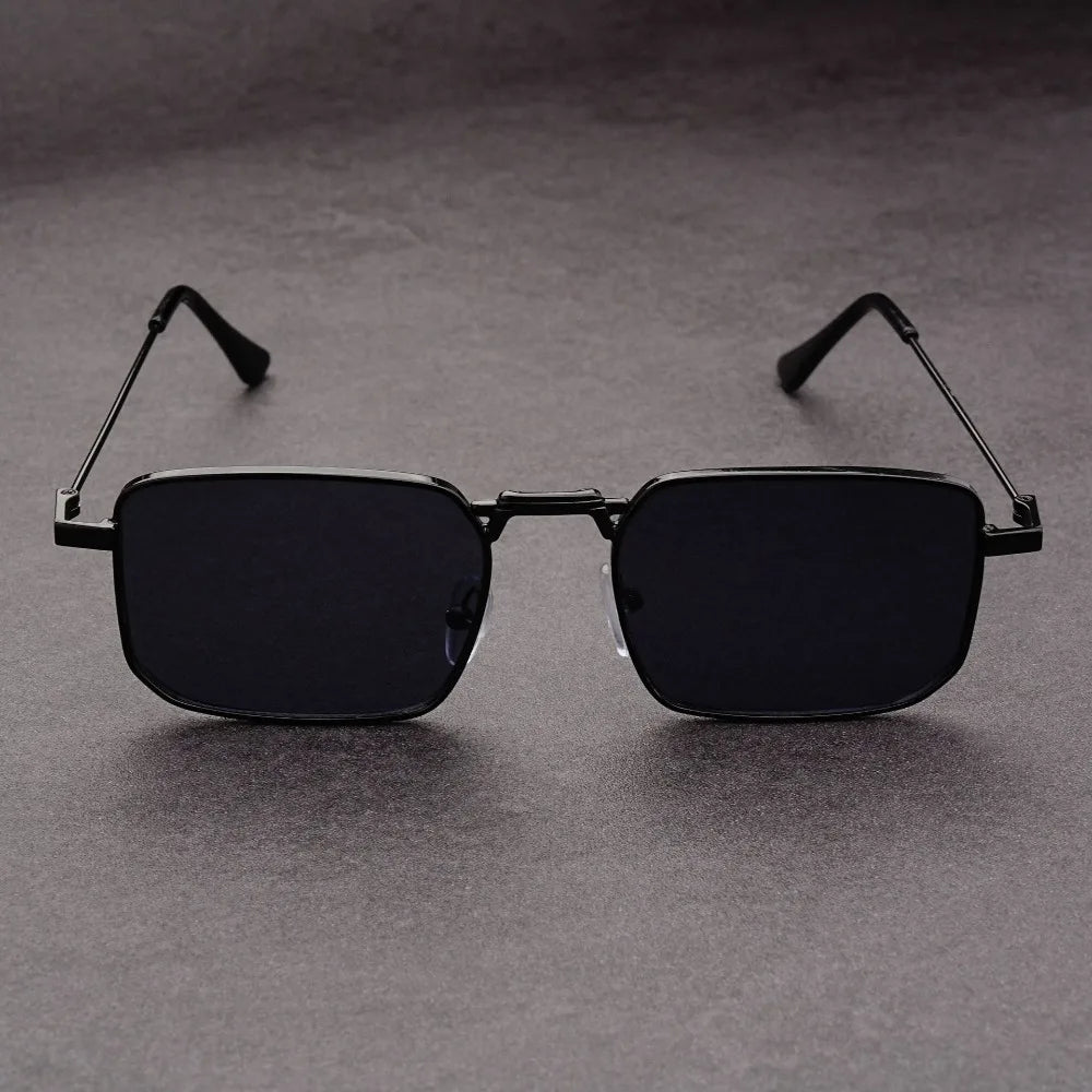 Rectangular Metal Sunglasses