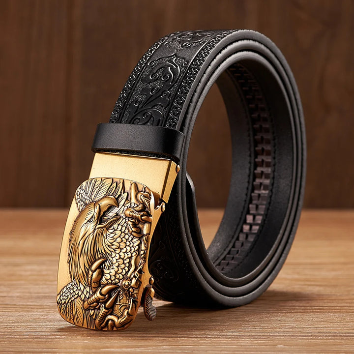 Eagle Buckle Leather Belt