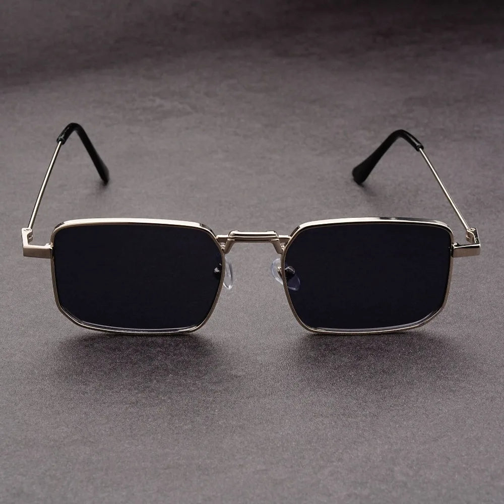 Rectangular Metal Sunglasses