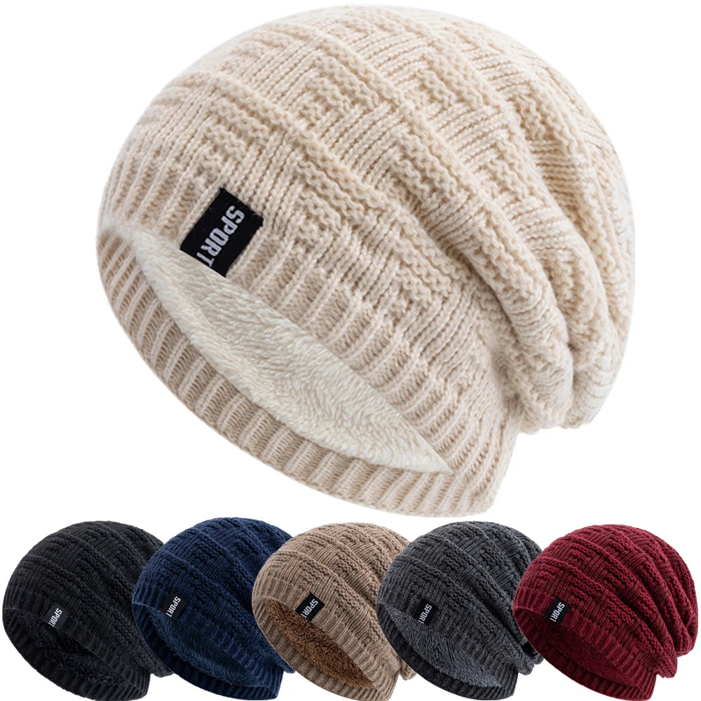 FrostStripe Knit Beanie