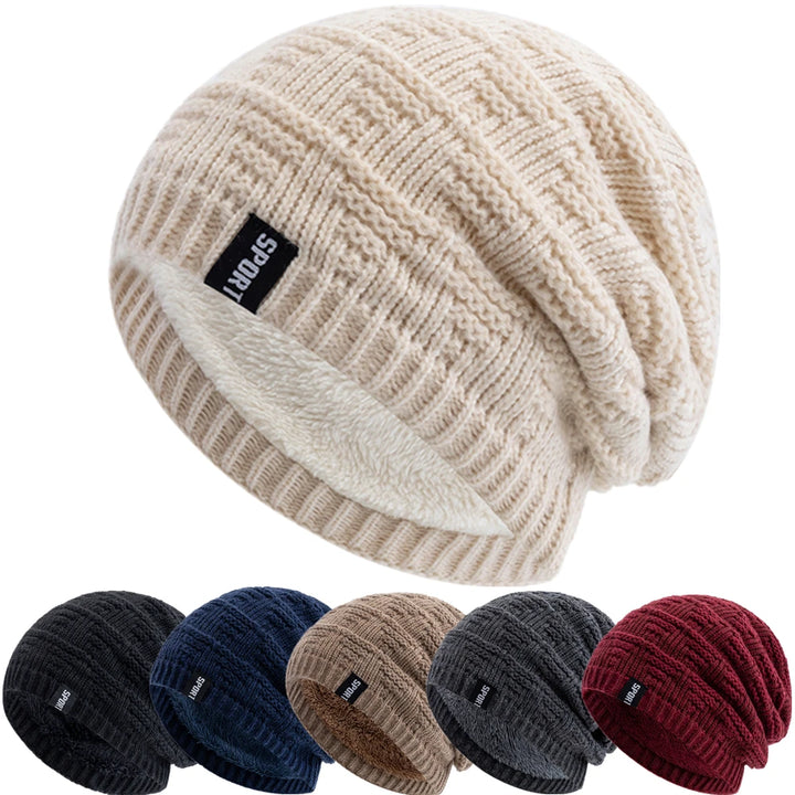 FrostStripe Knit Beanie