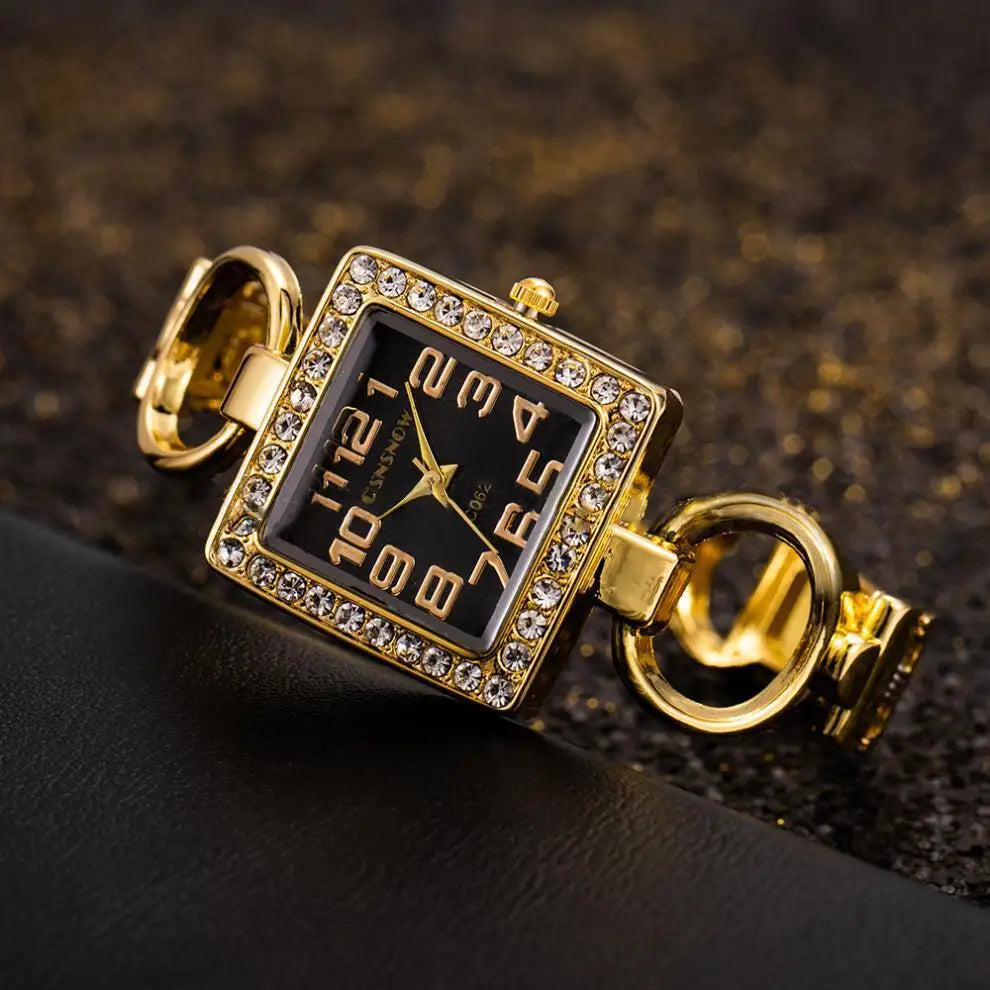 Gold Bangle Watch
