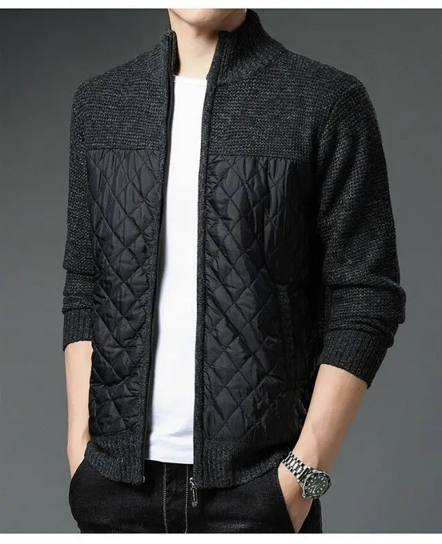 Patchwork Knit Jacket