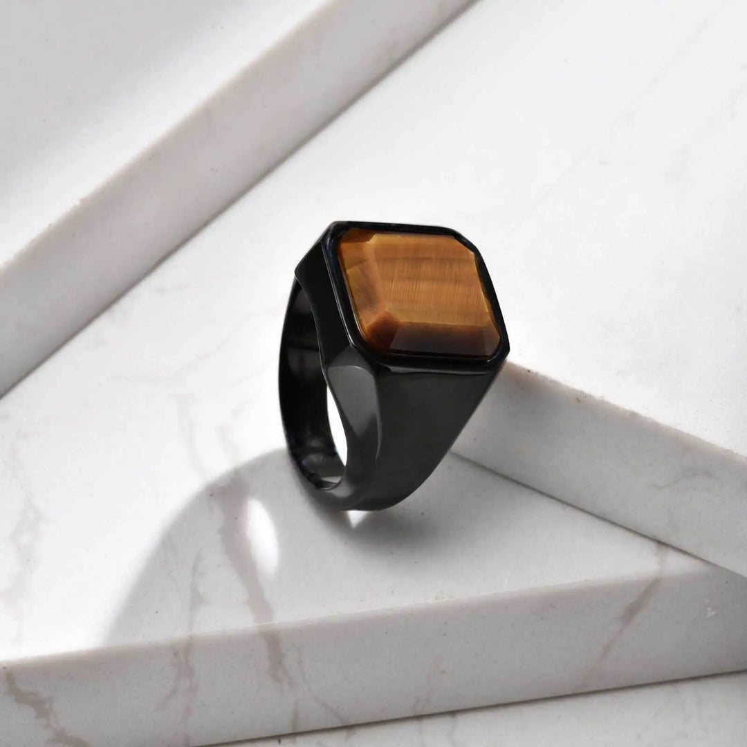 Tiger Eye Signet Ring
