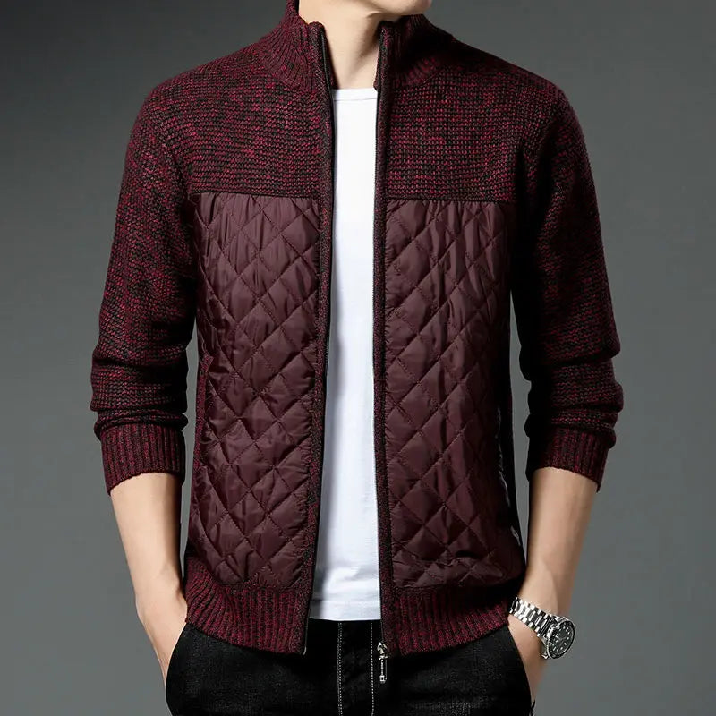 Patchwork Knit Jacket