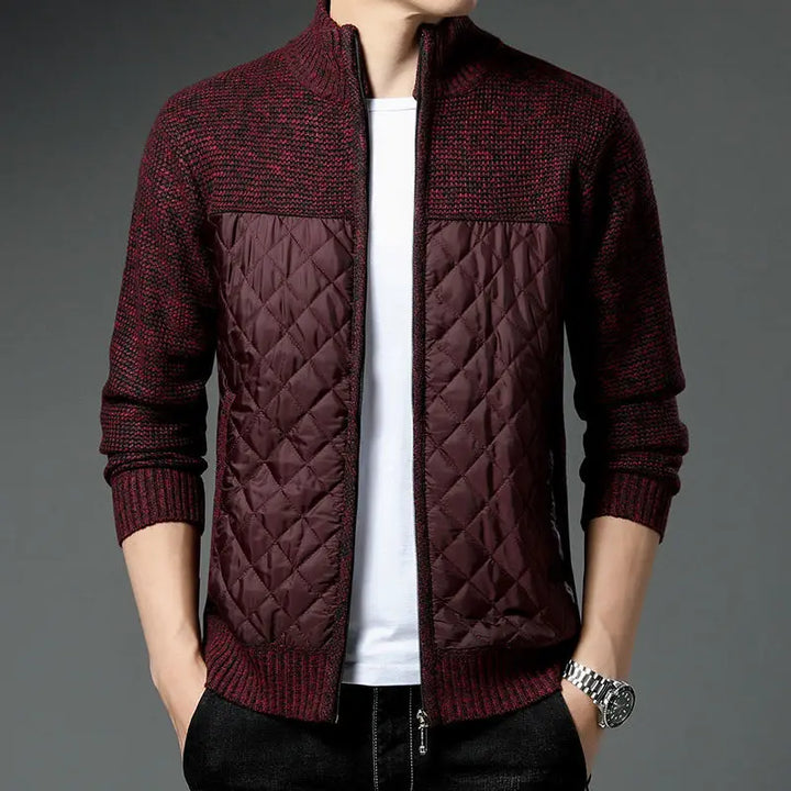 Patchwork Knit Jacket
