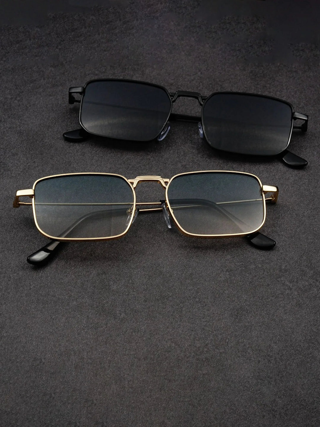 Rectangular Metal Sunglasses