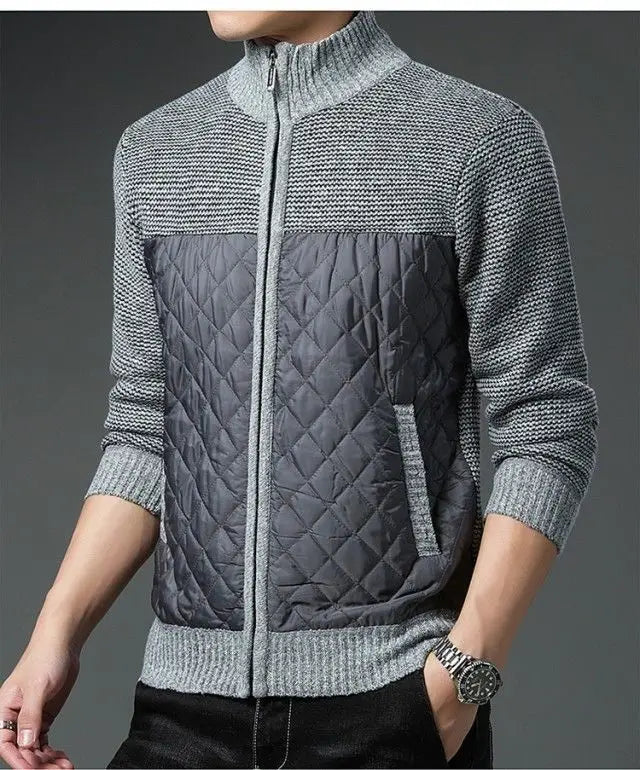 Patchwork Knit Jacket