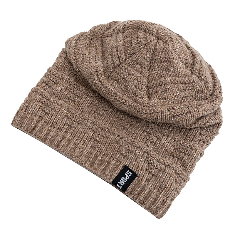 FrostStripe Knit Beanie