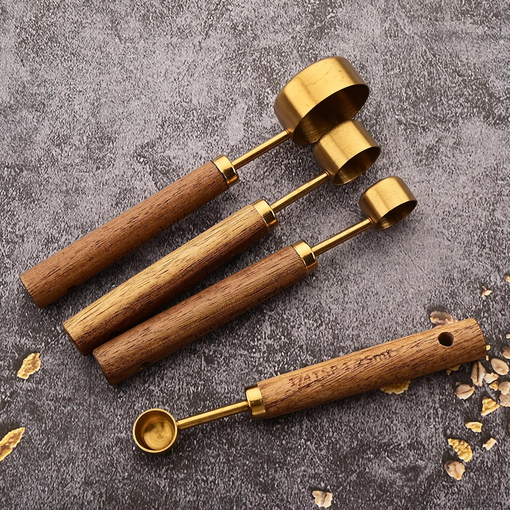 Gold Measuring Cups and Spoons