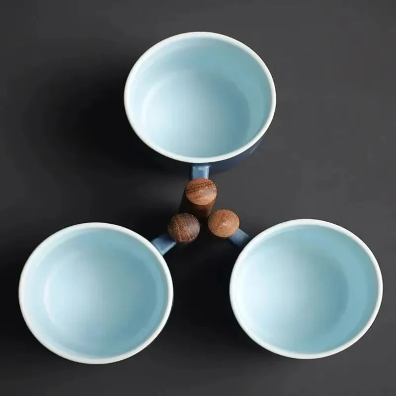 Ceramic Cup with Wooden Handle