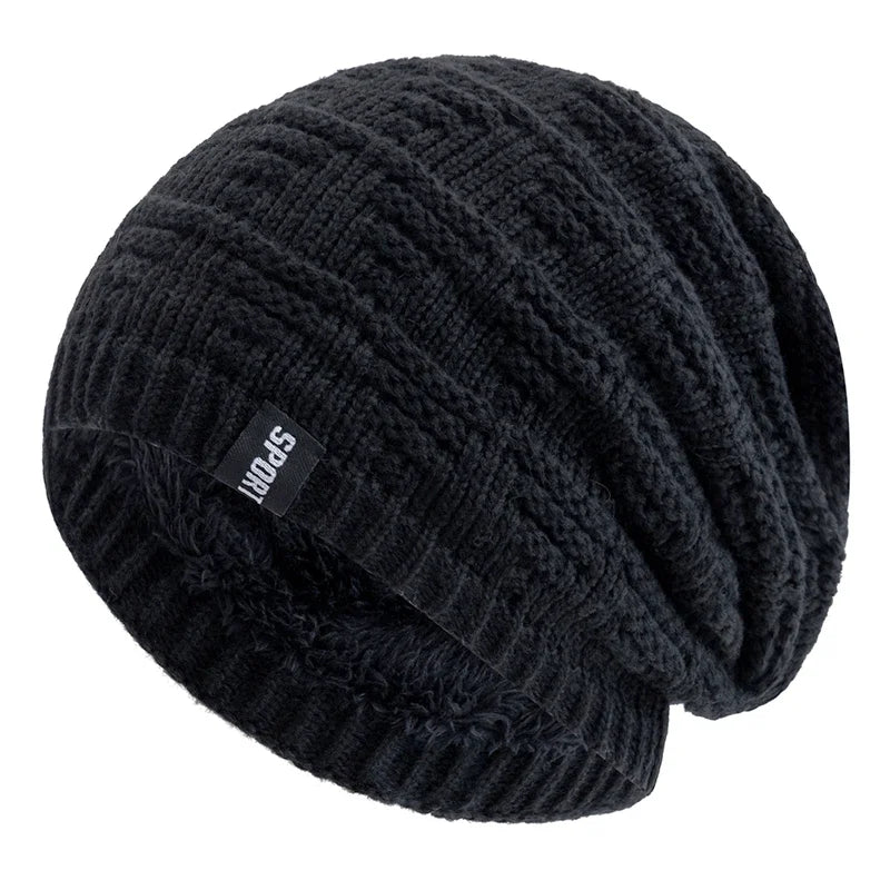 FrostStripe Knit Beanie