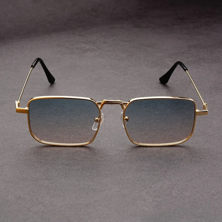 Rectangular Metal Sunglasses