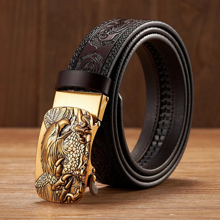 Eagle Buckle Leather Belt