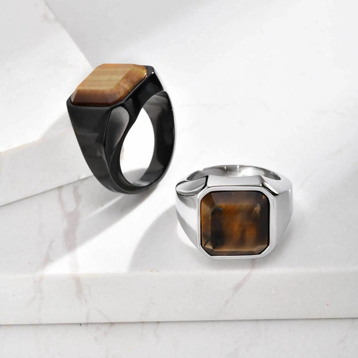 Tiger Eye Signet Ring