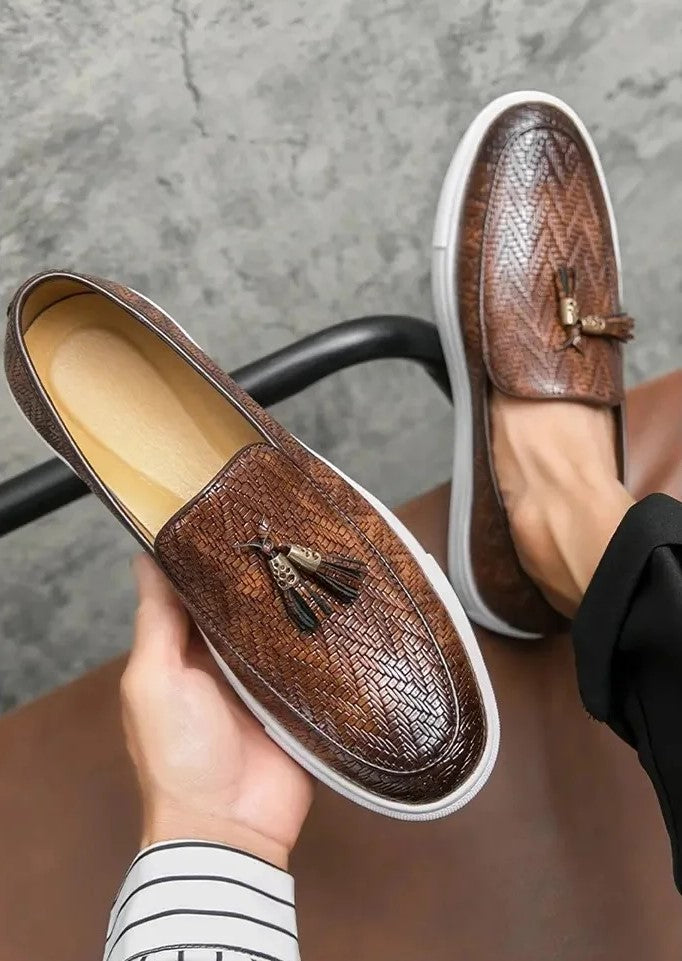 Tassel Leather Loafers