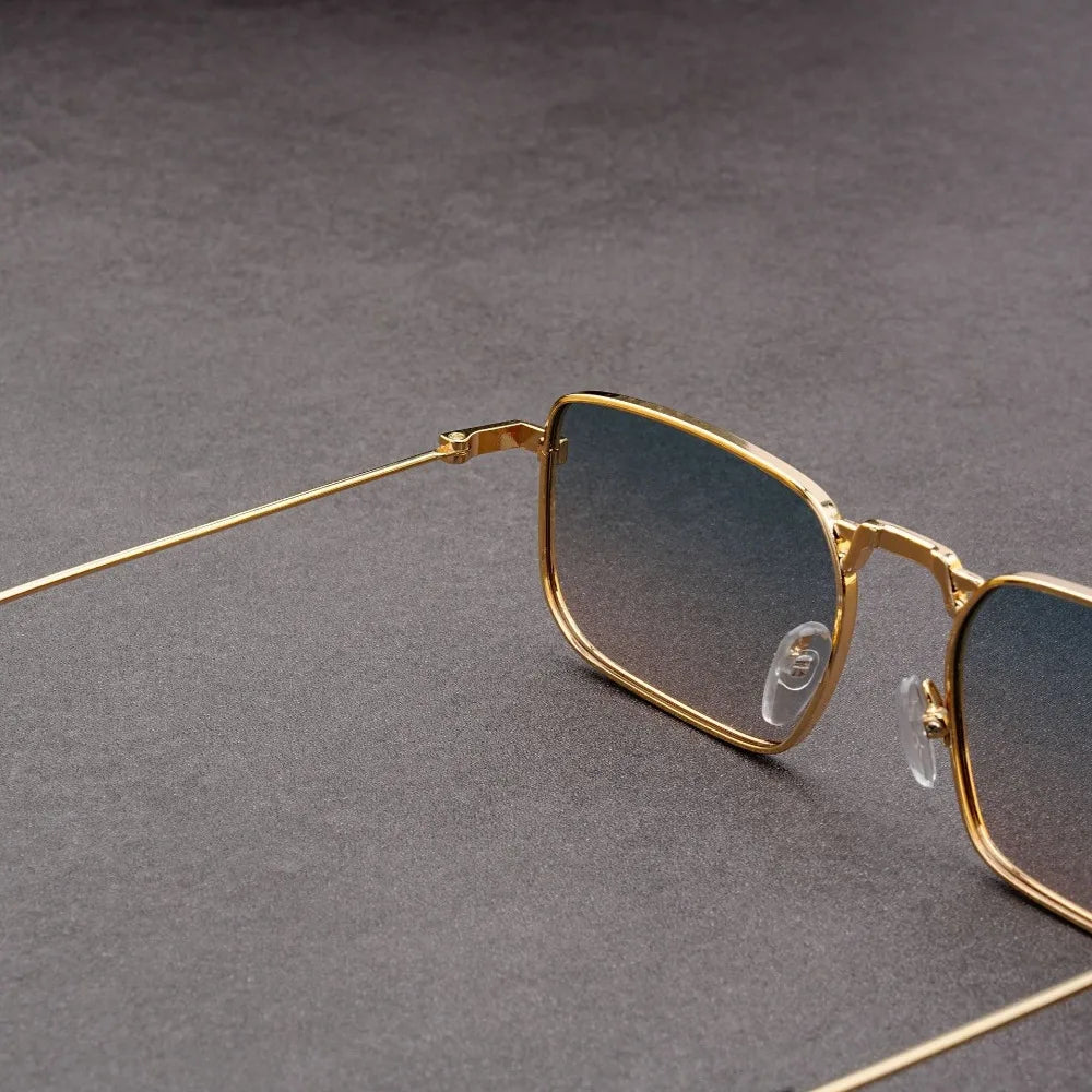 Rectangular Metal Sunglasses
