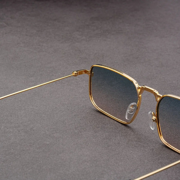 Rectangular Metal Sunglasses
