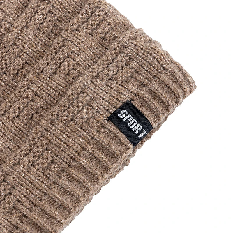 FrostStripe Knit Beanie