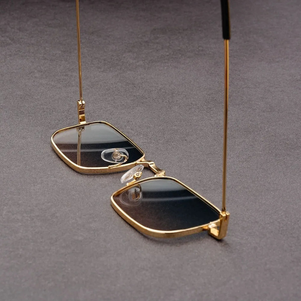Rectangular Metal Sunglasses