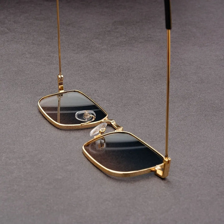 Rectangular Metal Sunglasses