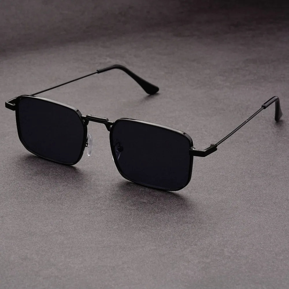 Rectangular Metal Sunglasses