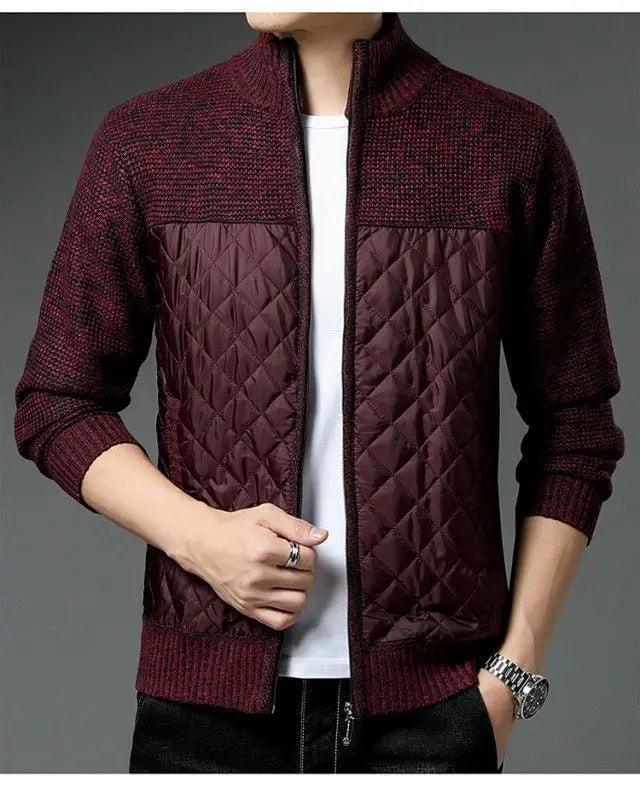 Patchwork Knit Jacket