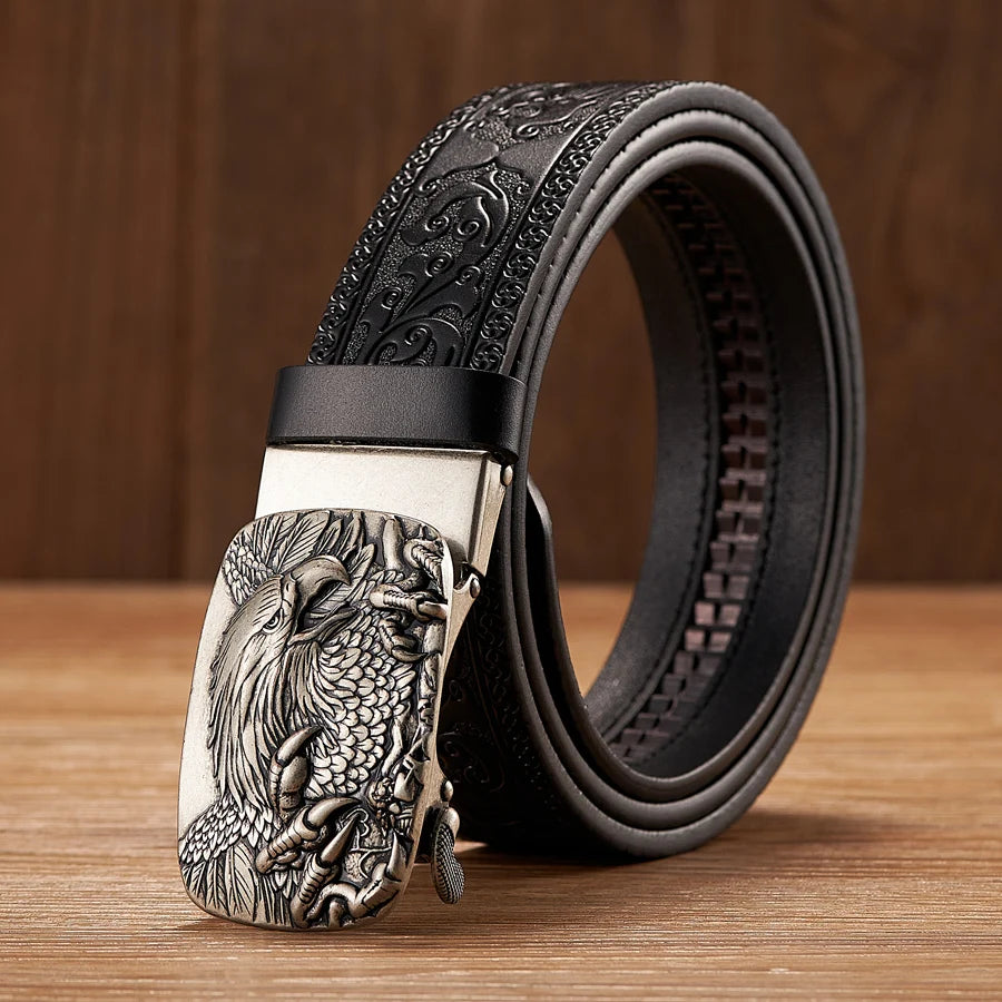 Eagle Buckle Leather Belt