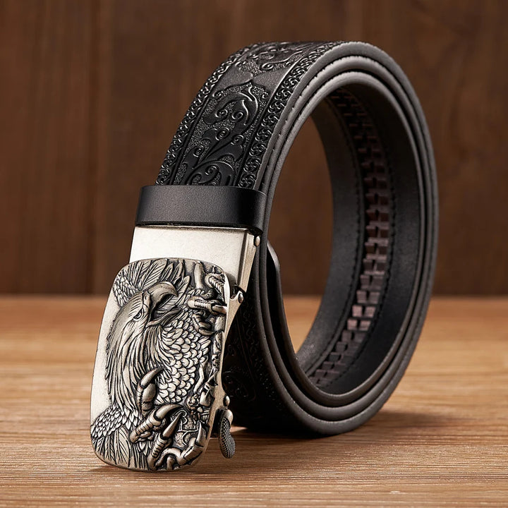 Eagle Buckle Leather Belt