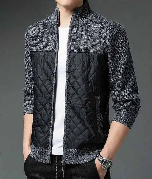 Patchwork Knit Jacket