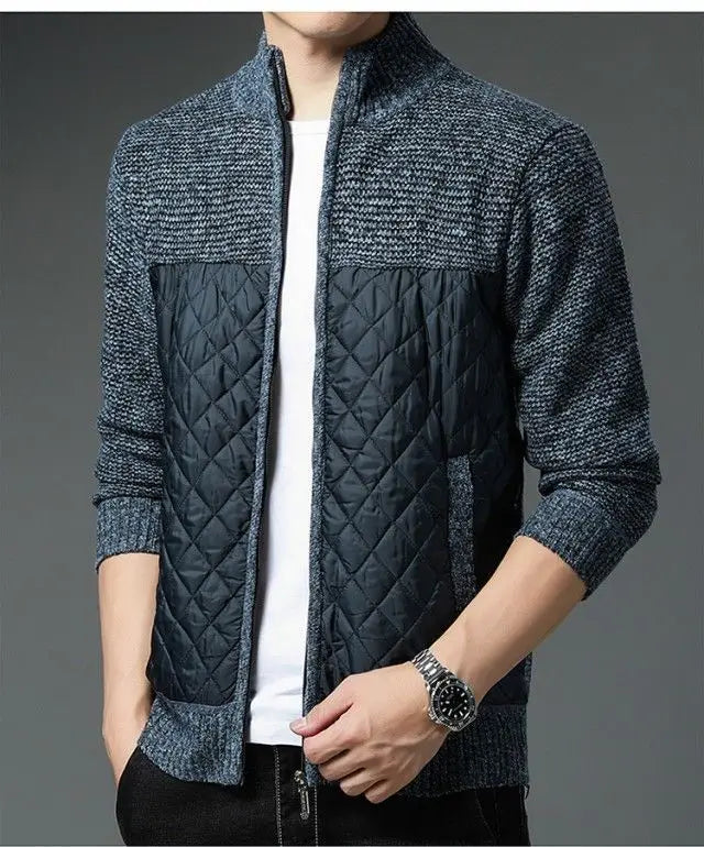 Patchwork Knit Jacket