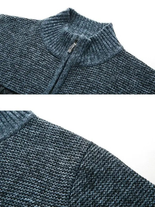 Patchwork Knit Jacket