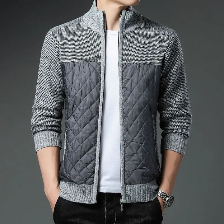 Patchwork Knit Jacket