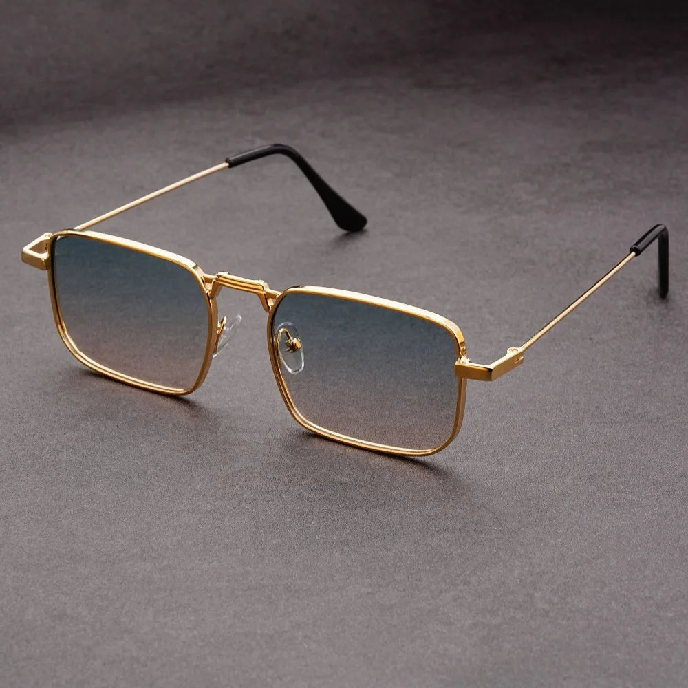 Rectangular Metal Sunglasses