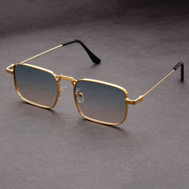Rectangular Metal Sunglasses