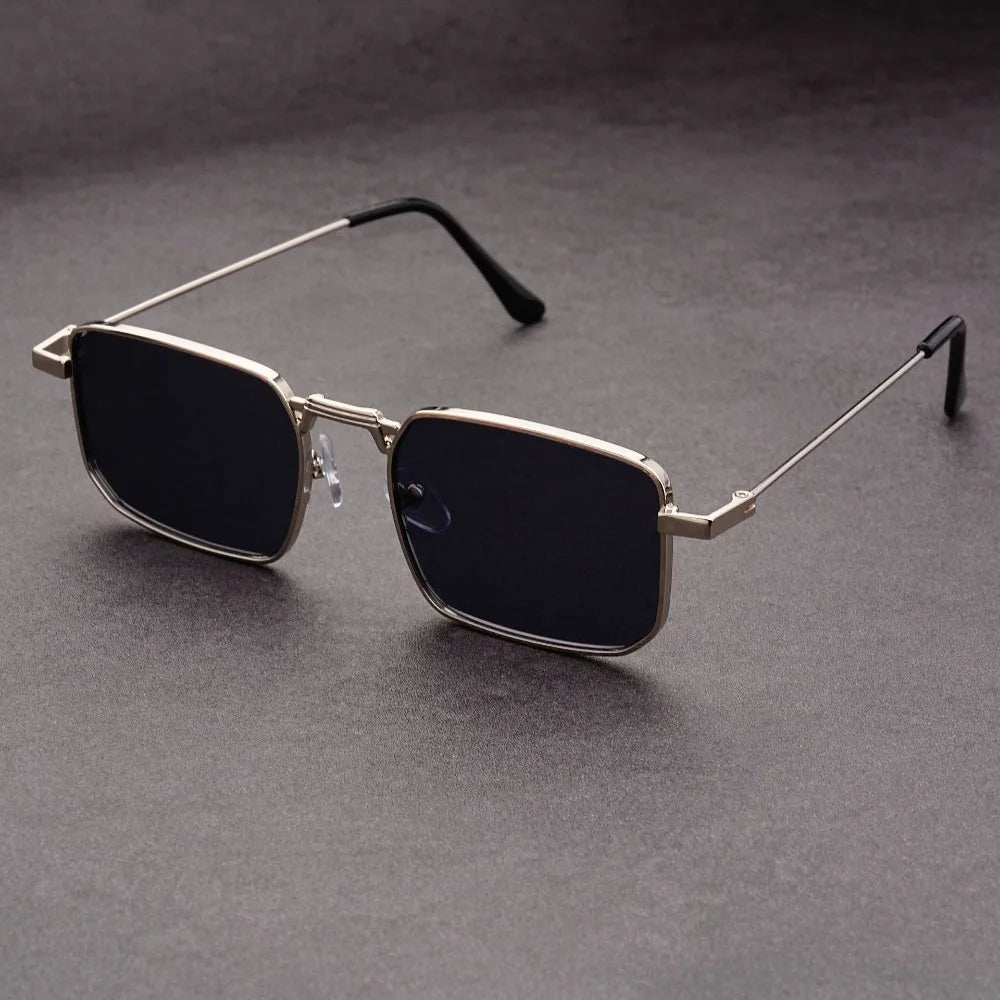 Rectangular Metal Sunglasses
