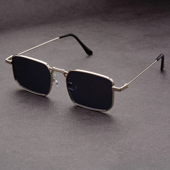 Rectangular Metal Sunglasses