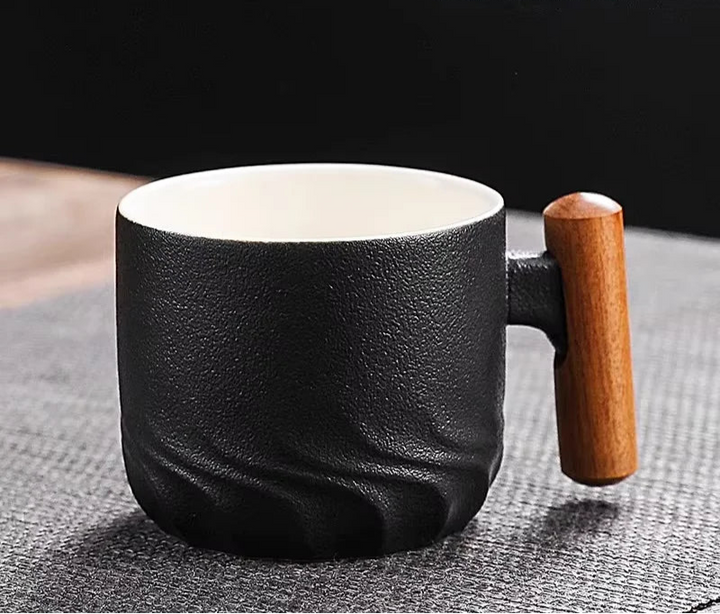 Ceramic Cup with Wooden Handle