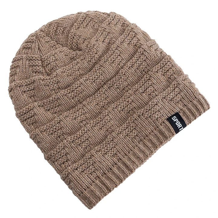 FrostStripe Knit Beanie