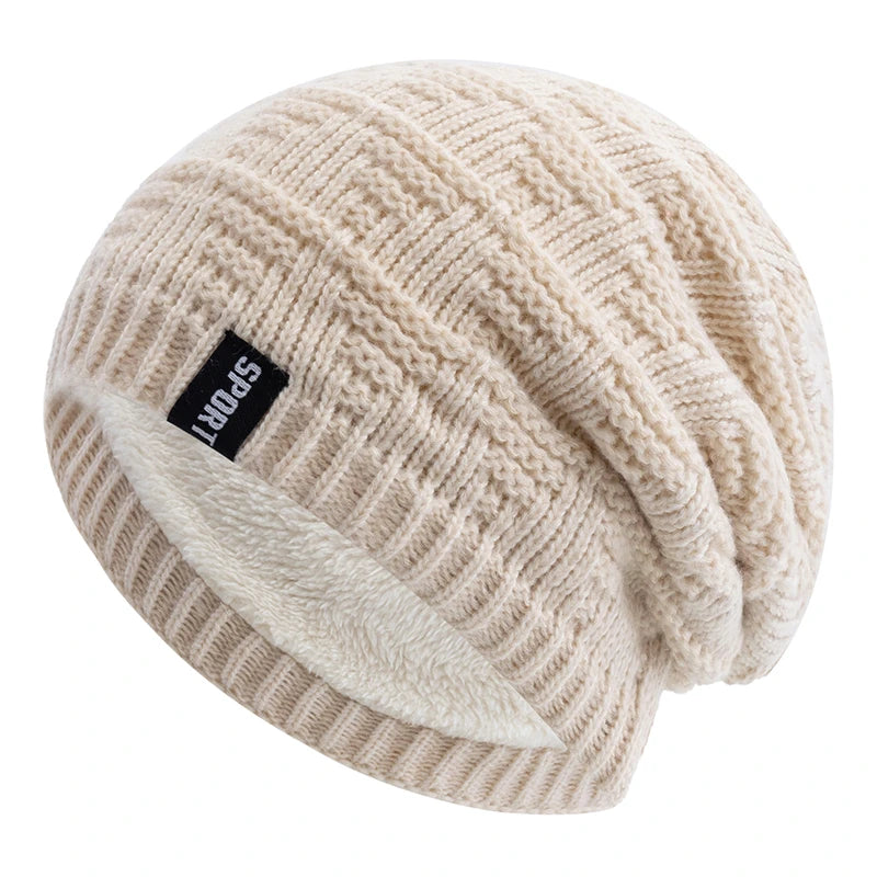 FrostStripe Knit Beanie