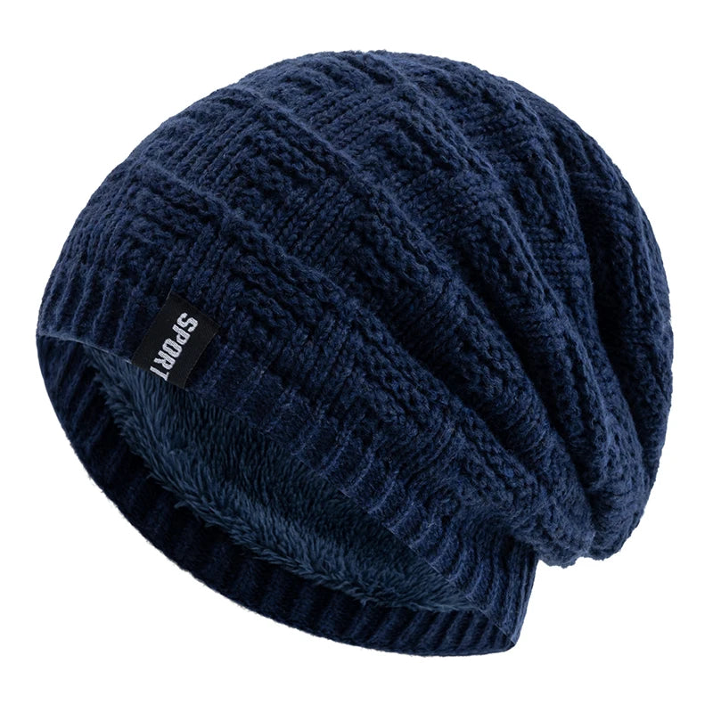 FrostStripe Knit Beanie