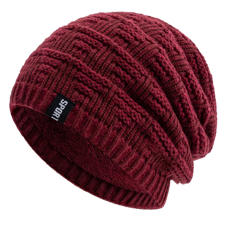 FrostStripe Knit Beanie