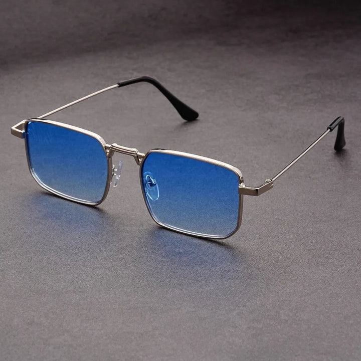 Rectangular Metal Sunglasses