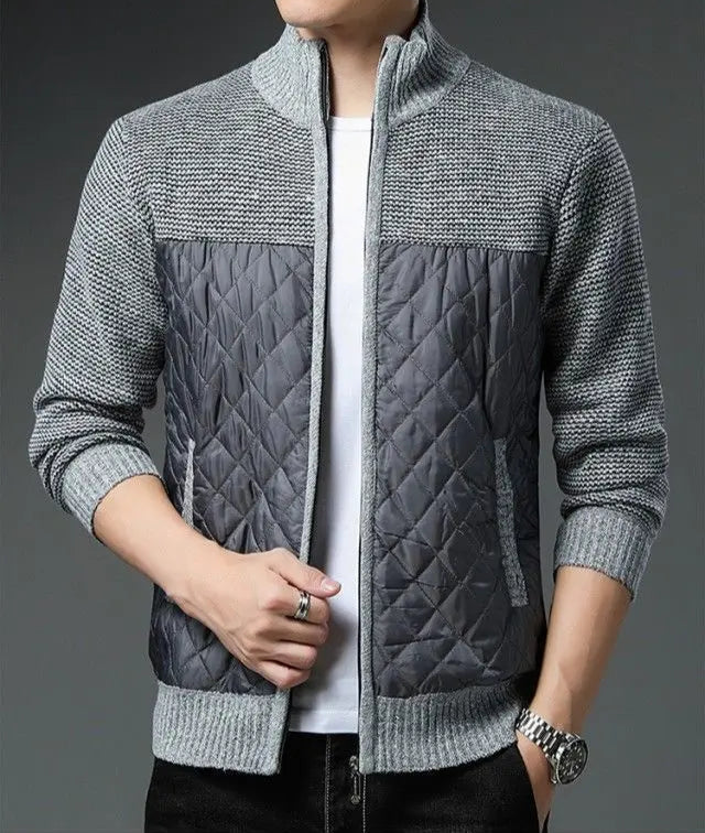 Patchwork Knit Jacket