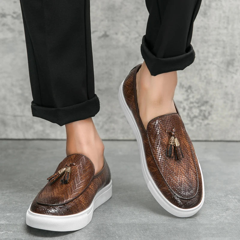 Tassel Leather Loafers