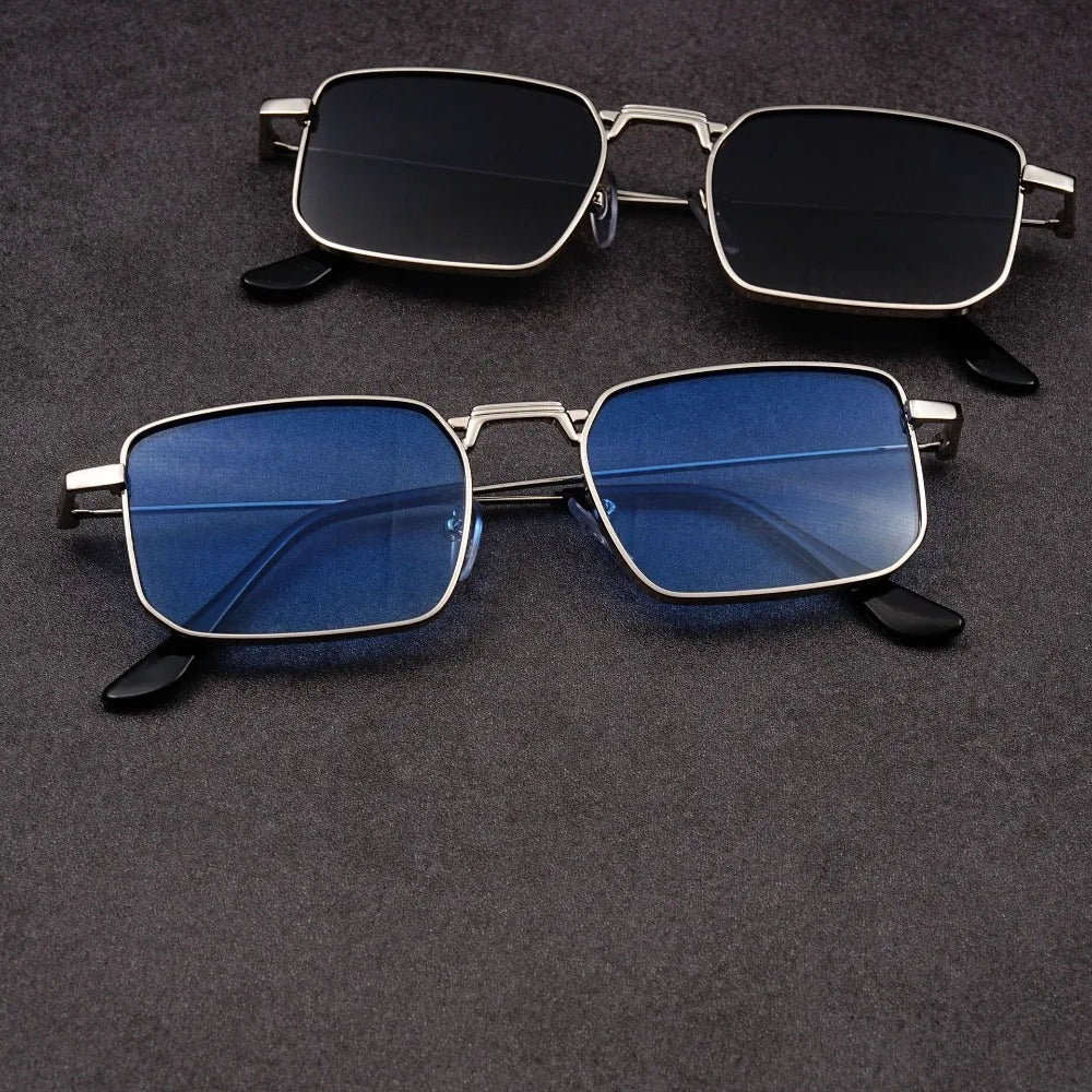 Rectangular Metal Sunglasses